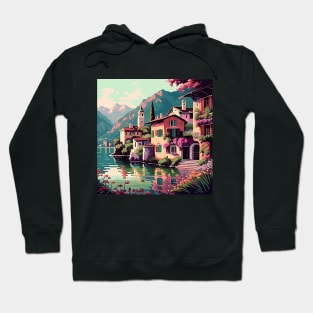 Colorful Lakeside Flower Villa Hoodie